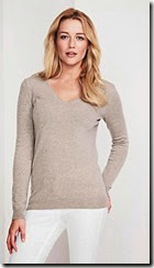 Cashmere Mink Marl V Neck Jumper