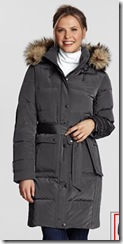 Grey Belted Down Coat