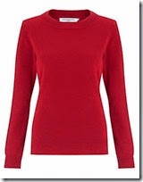 John Lewis Red Cashmere Crew Neck Jumper
