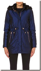 Ted Baker Blue Faux Fur Trimmed Parka Ted Baker Blue Faux Fur Trimmed Parka