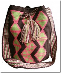 Wayuu Taya Bag Chocolate and Pink